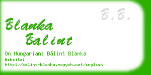 blanka balint business card